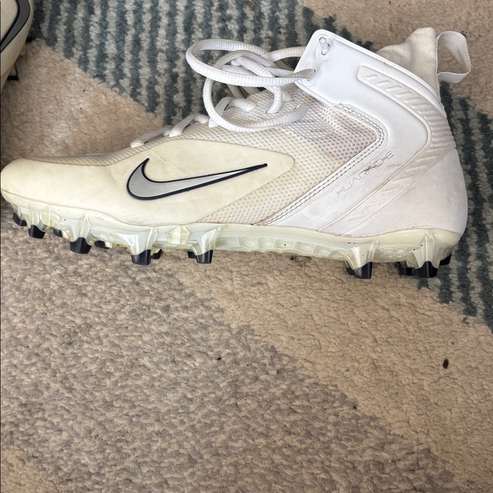 Nike Alpha Huarache 8 Elite Lacrosse Cleats Men’s 8.5 White - Picture 5 of 6